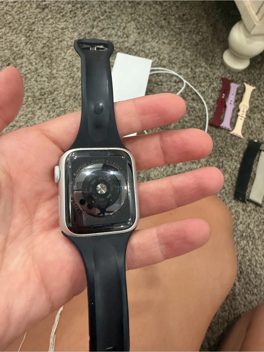 Apple iWatch Series 4, 40 mm Black with Additional Colored Bands